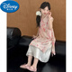迪士尼（Disney）女童連衣裙國風(fēng)旗袍網(wǎng)紗裙漢服女童夏裝夏季2025新款新中式洋氣 粉色 140 cm