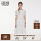 Teenie Weenie【棉絲混紡】小熊女裝白色連衣裙2025夏季新款優(yōu)雅淑女裙 白色 L
