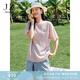 玖姿·安娜蔻【蜜意生活】活力減齡草莓提花短袖針織衫2025夏季新款 粉紅 M