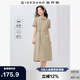 佐丹奴短袖裙子女夏季純棉薄款抽繩收腰襯衫連衣裙女13465328