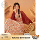 紫涵（ZIHAN）紫涵長袖針織開衫吊帶連衣裙套裝女夏季法式度假風(fēng)兩件套 米底紅花 L