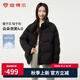 坦博爾秋冬新款羽絨服女短款立領(lǐng)小個子顯瘦面包服TBF530328T 黑色 S (160)