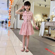 壹號鳳女童夏裝無(wú)袖連衣裙2025新款兒童大童棉布網(wǎng)紅連衣裙洋氣工裝裙子 粉色 腰帶棉布裙  帶腰帶 110 碼建議身高100厘米左右