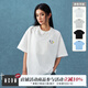 MEDM25SS基礎(chǔ)刺繡T恤男女同款美式嘻哈休閑打底衫春秋寬松上衣潮 白色 M