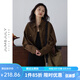 嘉茱莉嘉茱莉秋季工裝夾克外套女棕色小個子短款外套休閑上衣美拉德外套 焦茶色 M