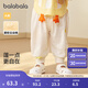 巴拉巴拉童裝褲子?jì)雰洪L(zhǎng)褲寶寶男女兒童運(yùn)動(dòng)褲2025新款春夏裝薄款簡(jiǎn)約可愛(ài) 象牙白10402 90