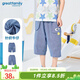 歌瑞家（greatfamily）兒童褲子2024夏季新款男小童中大童裝牛仔七分褲休閑褲A類樂友 牛仔色 110【4-5歲】