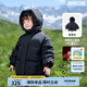 齊齊熊（ciciibear）【三防蓄熱】男童羽絨服寶寶冬季連帽兒童保暖冬裝加厚外套 黑曜色-白鴨絨-男女同款 120 -充絨量短款112.2g/長(zhǎng)款163g
