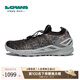 LOWA德國(guó) 休閑運(yùn)動(dòng)鞋 戶外低幫鞋通勤透氣FUSION女L320415 煙灰色/西瓜紅色 38