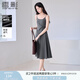香影深灰色吊帶連衣裙女2025夏裝新款扭結(jié)顯瘦超好看中長內(nèi)搭裙子 深灰 S 155/80A/85-95斤