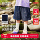 齊齊熊男童短褲薄款牛仔褲純棉夏季兒童夏款男寶褲子