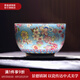 景德鎮(zhèn)陶瓷主人杯茶杯藍底萬花品茗杯扒花可收藏單杯高白瓷釉上彩喝茶杯 藍底萬花主人杯