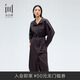 水云間·SHUI YUN JIAN女裝 翻領紐扣設計時尚寬松簡約長袖連衣裙2025春季新款 深咖 L