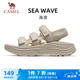 駱駝（CAMEL）海浪運(yùn)動涼鞋女透氣厚底魔術(shù)貼沙灘鞋 X25B16L2039 米色 38