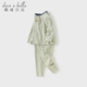 戴維貝拉（DAVE＆BELLA）兒童內衣套裝春裝新款男童秋衣秋褲兩件套抗菌防螨女寶寶衣服 淺茶綠【現貨】 120 cm（建議身高110-120cm）