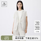 Marc O'Polo/MOP 2024夏季新款亞麻馬甲背心度假休閑無袖西裝女士 淺灰905 M 36/165