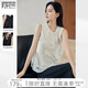 對白法式重工波浪盤繡背心襯衫女夏2025新款氣質(zhì)優(yōu)雅系帶無袖小衫 淺杏色 S
