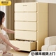 櫥明星抽屜式收納柜多層塑料家用儲(chǔ)物雜物衣服客廳臥室大容量置物五斗柜 大號(hào)-五層-68面寬【贈(zèng)萬向輪】