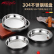 今萬(wàn)福304不銹鋼涼皮盤(pán)家用蒸涼皮鑼鑼腸粉面皮圓形蒸盤(pán)子羅羅-28cm