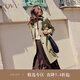 OVV2023秋冬新款女裝溫柔自然翻領(lǐng)暗門襟休閑通勤針織羊毛風(fēng)衣 卡其（凈色）A1 M