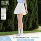 香影初戀小白裙蓬蓬半身裙女2025夏季新款法式蕾絲邊白色a字短裙 白色 L 165/88A/110-125斤