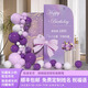 心嬉悅18歲成人禮生日場景布置裝飾十八男生女孩氛圍派對氣球kt板背景墻 【定制】紫櫻蝶禮