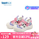 天美意（TEENMIX）天美意兒童2025夏季新款女寶寶包頭網面涼鞋男童戶外透氣休閑鞋子 珊瑚粉 37