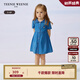 Teenie Weenie Kids【涼感】Teenie Weenie Kids小熊童裝25夏季新款女寶寶防曬牛仔裙 中藍(lán)色 100 cm