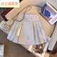 凌卡戚2024新款國風(fēng)短款馬面裙刺繡提花感短裙半身裙夏季洋氣新款 圖片色 24007馬面短裙 S 80-95斤