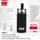 溥畔玻璃杯套保護(hù)套萬(wàn)象魔膳師通用隔熱防摔保溫杯保護(hù)套玻璃杯套水杯 特大號(hào)_卡扣_黑色