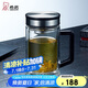 希諾雙層玻璃杯男家用商務辦公水杯帶手柄泡茶杯子XN-9005 420mL