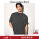 ABERCROMBIE & FITCH男裝女裝情侶裝25夏季小麋鹿美式寬松圓領(lǐng)短袖T恤KI124-5187 深灰色 L (180/108A)