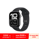 AppleWatch Series 10 GPS+蜂窩款46毫米亮黑色鋁金屬表殼黑色運(yùn)動型表帶M/L MWYK3CH/B*企業(yè)專享