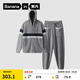 蕉內(nèi)絨絨5系情侶睡衣男女士加絨加厚拼色家居服套裝連帽開(kāi)衫款秋冬季 【男士開(kāi)衫】曼石灰拼色 L