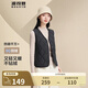 波司登（BOSIDENG）【斷碼清倉】輕薄羽絨服女款90絨葫蘆紋輕盈便攜馬甲保暖內膽背心 【店長推薦】黑色8056 L 170/92A