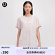 lululemon丨All Yours 女士棉混紡 T 恤 *Wash LW3IRES 淺象牙白珊瑚亮粉神秘紫水洗云紋 S