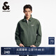 杰克·瓊斯（JACK&JONES）25年男裝春秋款外套男多色商務(wù)休閑夾克翻領(lǐng)100%純棉行政夾克短款 E03百里香綠 L