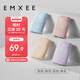 嫚熙（EMXEE）內(nèi)褲女抑菌低腰托腹懷孕早中晚期月子無(wú)痕棉內(nèi)褲4條裝組合L