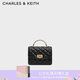 CHARLES&KEITH25秋季新品菱格鏈條手提斜挎包小方包七夕禮物CK2-50701608