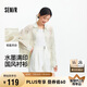 森馬（Semir）長袖襯衫女中長款oversize松弛感2025夏水墨滿印襯衣109325105002