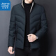 真維斯（Jeanswest）羽絨服男外套冬季中年外衣夾克襖子商務(wù)中青年休閑白鴨絨百搭上衣 B601-Y615青藍(lán)色 4XL （180-200斤）