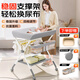 費(fèi)林斯曼尿布臺(tái)嬰兒護(hù)理臺(tái)多功能操作臺(tái)新生兒撫觸臺(tái)寶寶洗澡換尿布臺(tái) 銀河灰【萬向輪+置物籃+小水盆】 5A級(jí)防護(hù)  四檔可調(diào)節(jié)