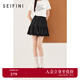 詩凡黎（'SEIFINI）【芭蕾風蓬蓬裙】詩凡黎蕾絲拼接半身裙2024春新款木耳邊蛋糕裙女 黑色 M