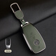 槍聲奔馳E300L鑰匙套真皮E級GLE450殼A200L扣C260L包GLC300高檔男新款 奔馳A款【方扣】-橄欖綠 -羊皮