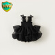 WVD國際品牌女童夏季蓬蓬紗裙公主連衣裙吊帶洋氣嬰兒周歲禮服夏裝 黑色 80 cm