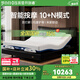 夢百合電動(dòng)智能床多功能真皮床小戶型主臥遙控大床臥室調(diào)按摩床 貓貓精靈+三體床墊+黑騎士黑色 黑色180*200cm
