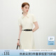 范思藍恩肌理感簡約修身短款polo領(lǐng)T恤女2025夏新款短袖2118 淡黃色 M