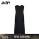 JNBY/江南布衣25夏新品連衣裙女無袖圓領(lǐng)H型寬松柔軟5P4G10500 409/黑藏青 S