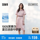 森馬（Semir）牛仔連衣裙女收腰翻領(lǐng)裙子2025夏涼感通勤休閑中長裙109325114021