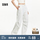 森馬（Semir）休閑褲女抽繩闊腿褲浪漫少女感2025夏季森系碎花長褲109325127002